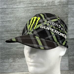 Monster Energy Supercross Racing TekFlex 2011 Plaid Black Feld Motor Sports Hat